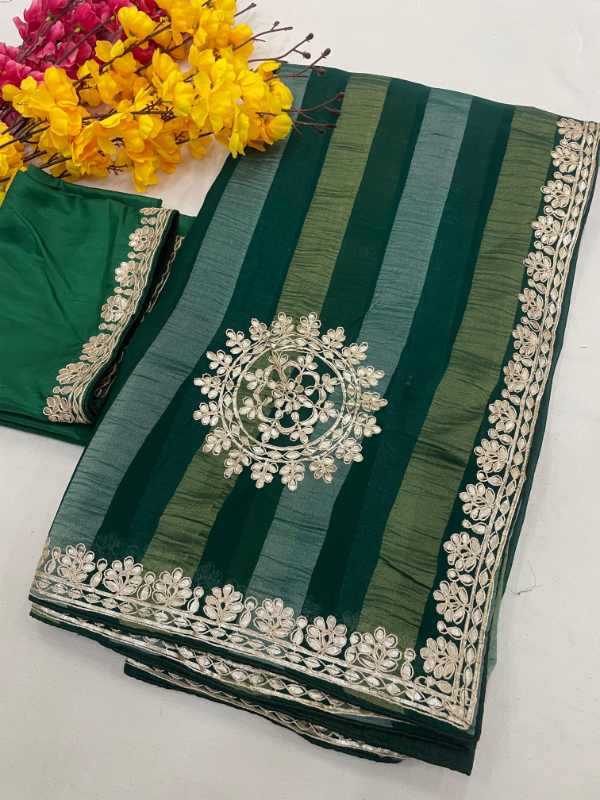 YNF Wholesale Georgette Gota Patti Sarees  | Surat Manufacturer
