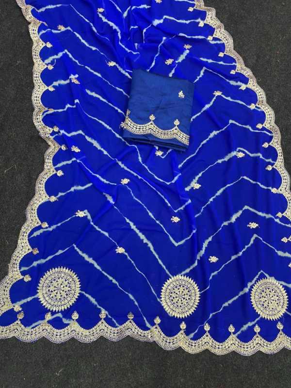 YNF Wholesale Georgette Georgette Sarees KESH649 work | Surat Manufacturer