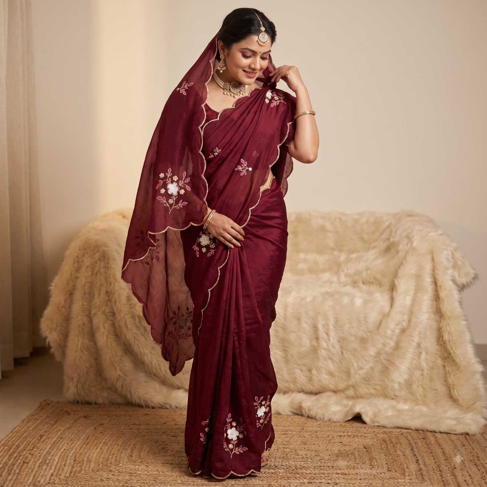 YNF Wholesale Crush Silk Designer Sarees  | Surat Manufacturer