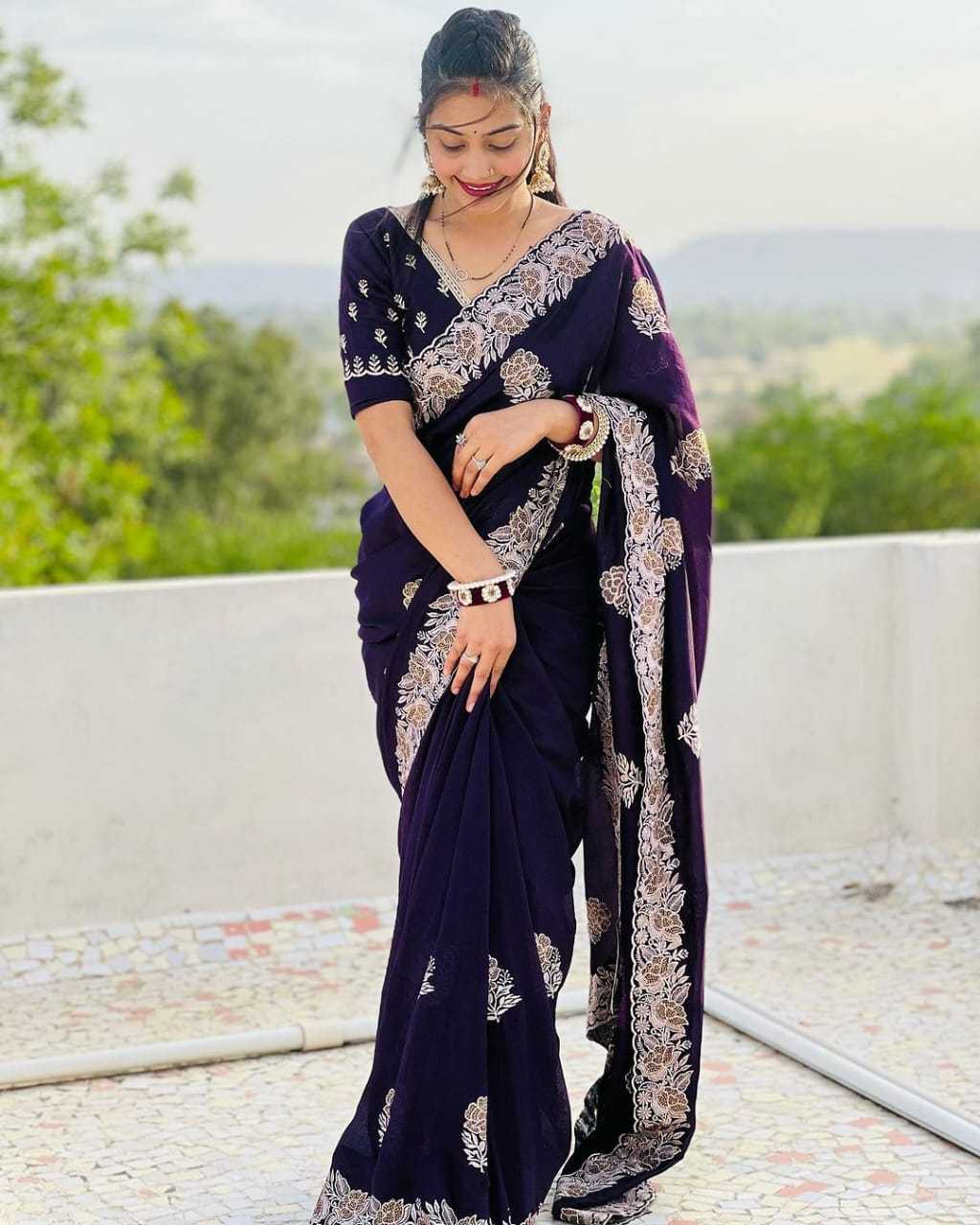 YNF Wholesale Soft Vichitra Stone Work Saree KESH651 Rani Vichitra | Surat Manufacturer