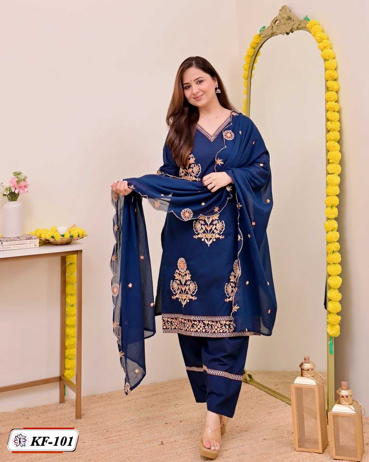 YNF Wholesale Heavy Roman Silk Embroidery Suits  | Surat Manufacturer