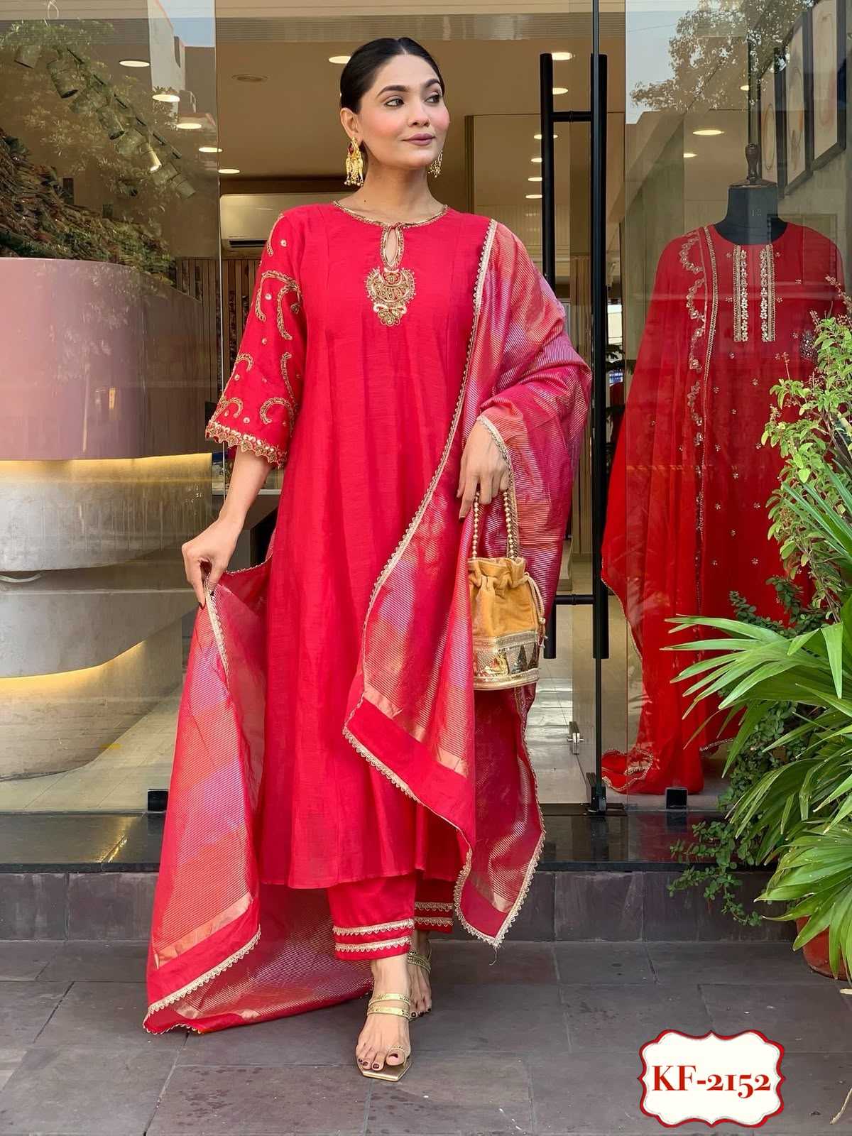 YNF Wholesale Viscose Chanderi Embroidery Suits  | Surat Manufacturer