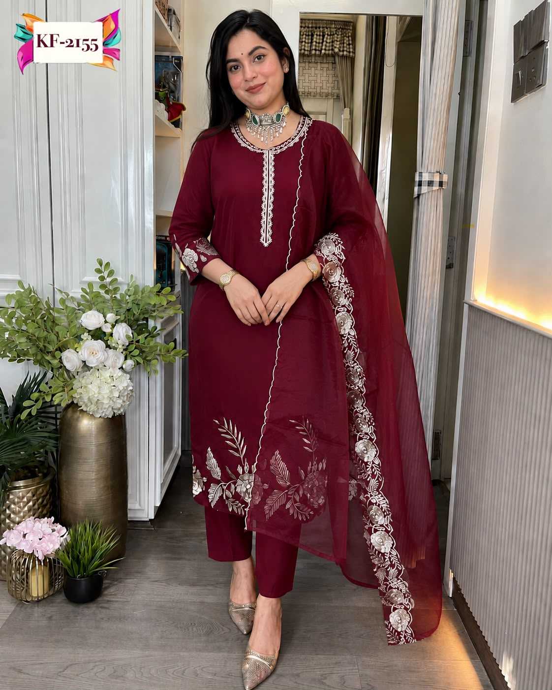YNF Wholesale Heavy Roman Silk Embroidery Suits  | Surat Manufacturer