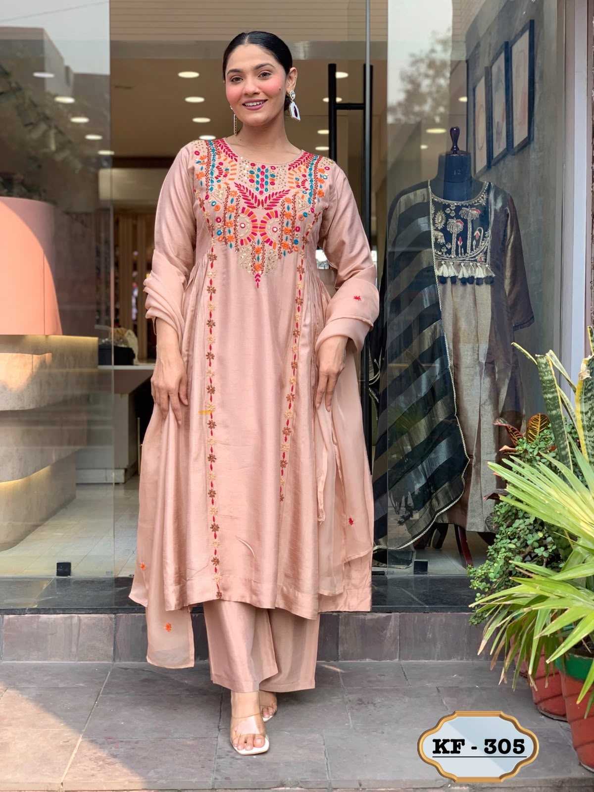 YNF Wholesale Chanderi Soft Ladies Suits  | Surat Manufacturer