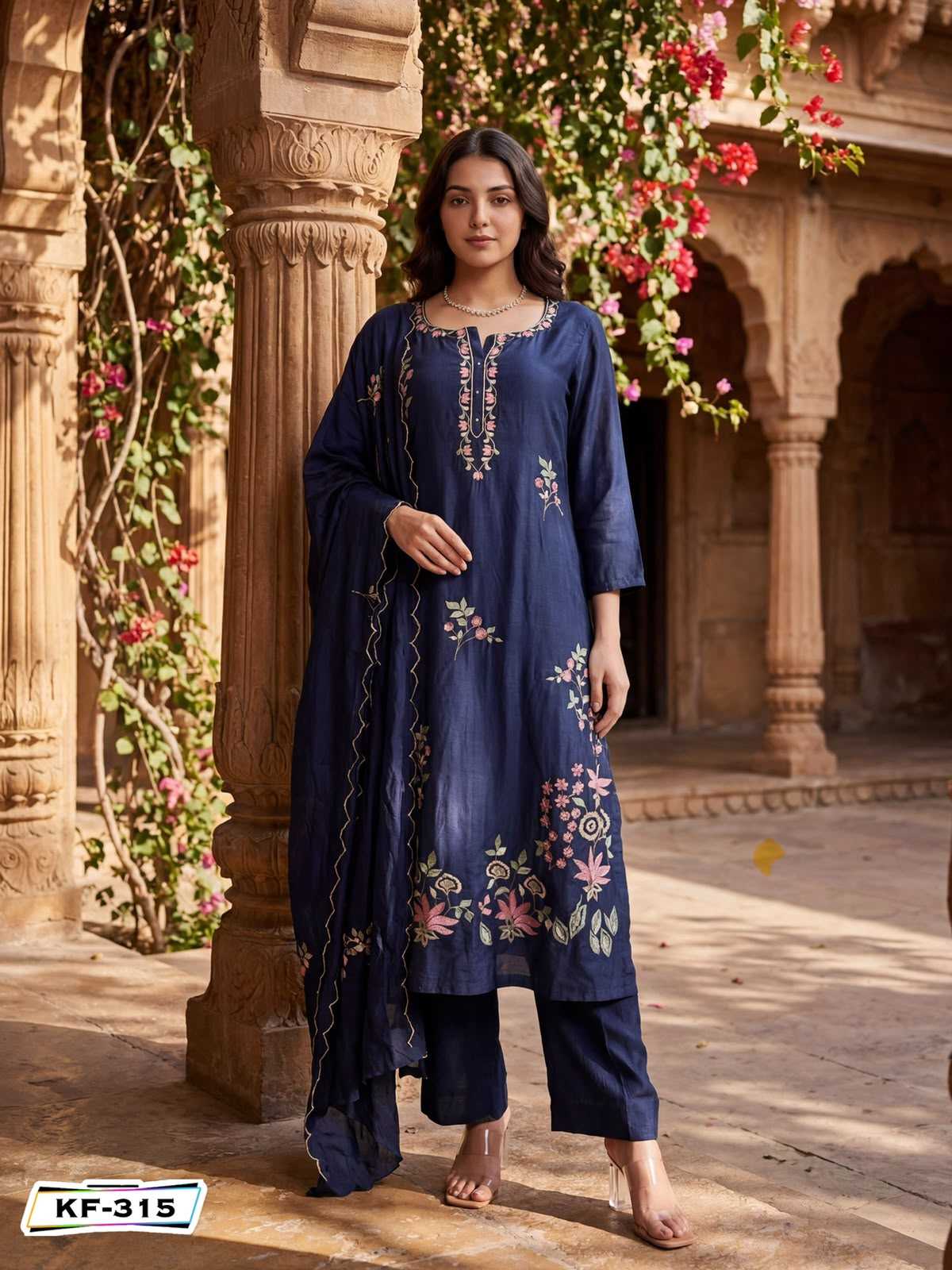 YNF Wholesale Chanderi Soft Embroidery Suits  | Surat Manufacturer