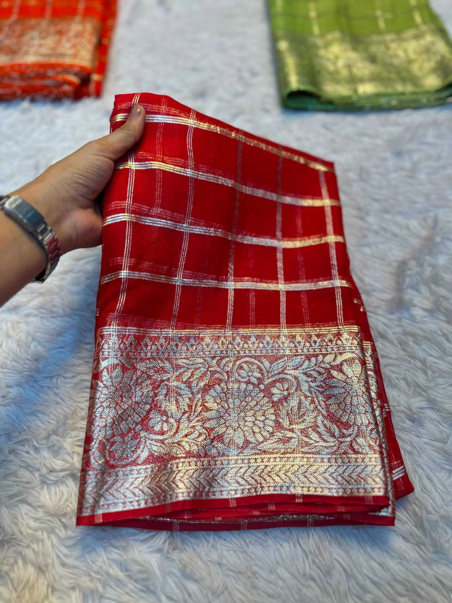 YNF Wholesale Premium Georgette Designer Sarees KESH671 Roshni | Surat Manufacturer