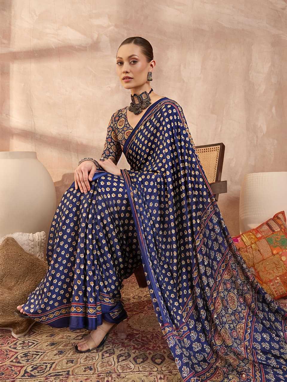 YNF Wholesale Crepe Silk Printed Silk Saree  | Surat Manufacturer