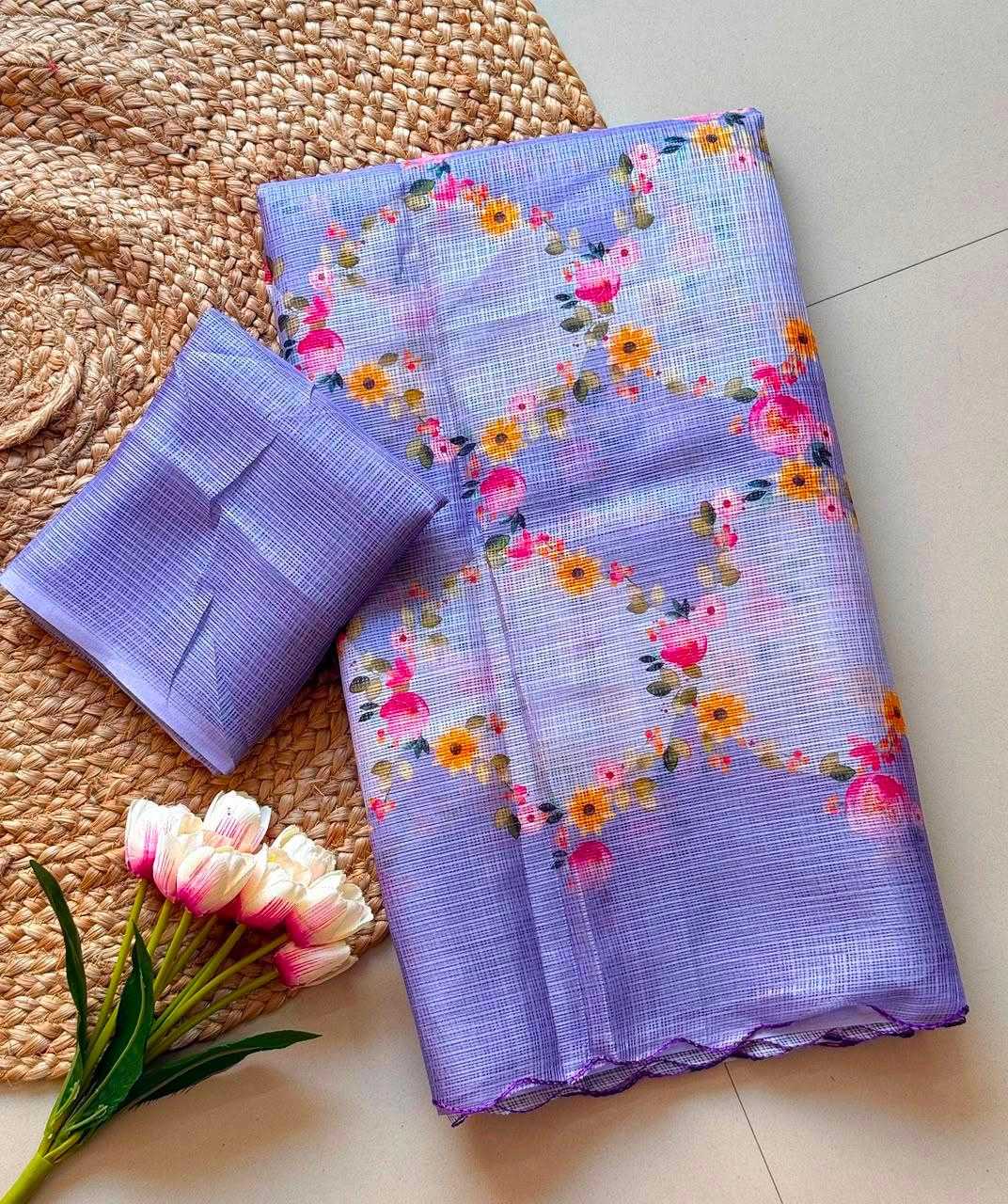 YNF Wholesale Kota Checks Printed Sarees  | Surat Manufacturer