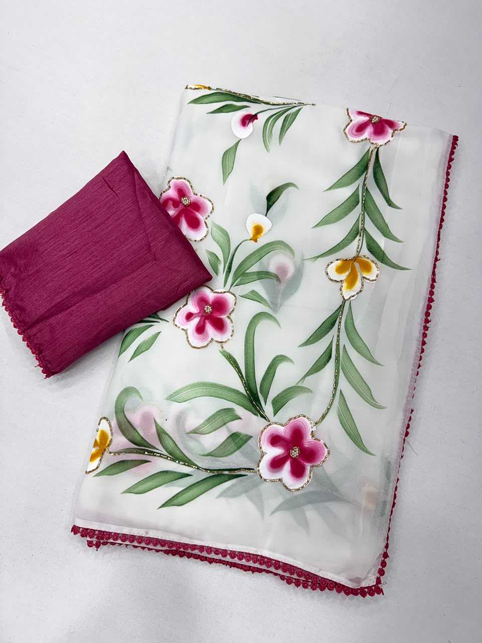 YNF Wholesale Georgette Printed Sarees  | Surat Manufacturer