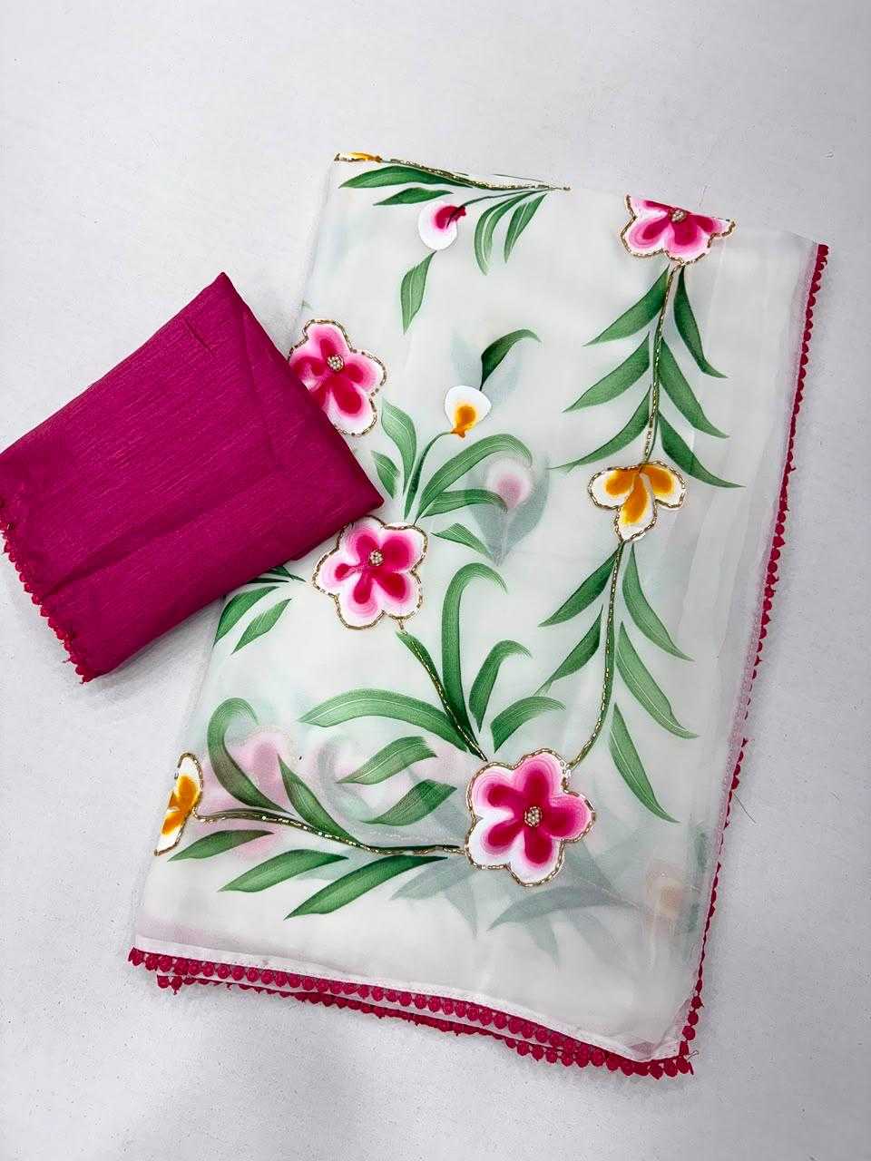 YNF Wholesale Georgette Printed Sarees  | Surat Manufacturer