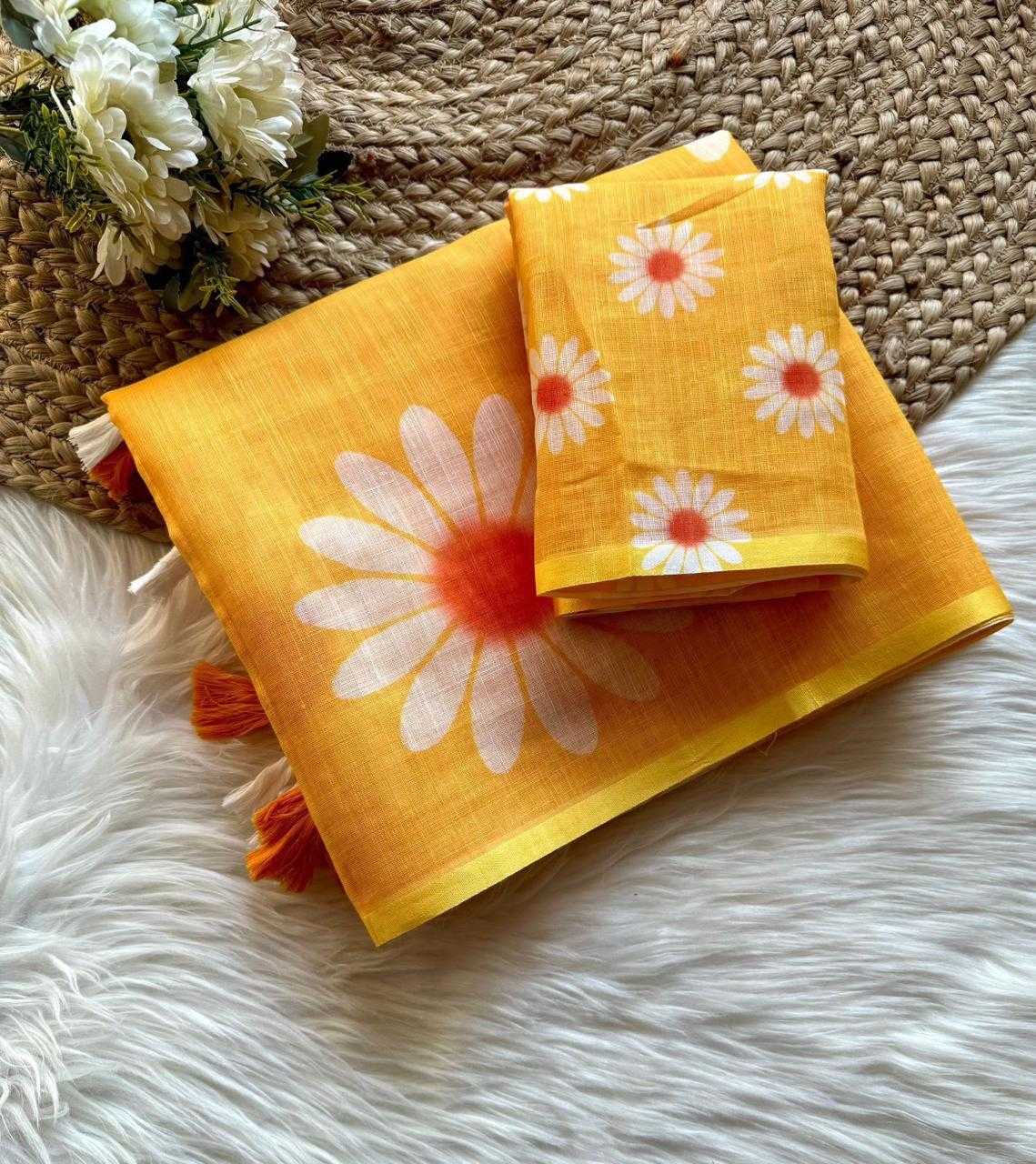 YNF Wholesale Linen Fancy Sarees  | Surat Manufacturer