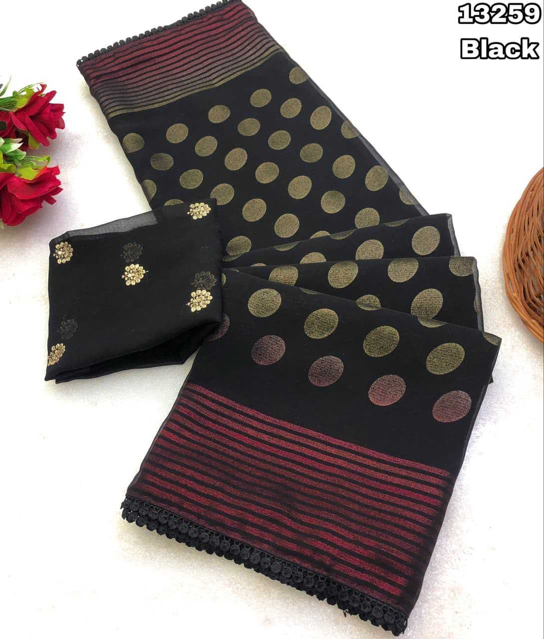 YNF Wholesale Faux Georgette Fancy Sarees  | Surat Manufacturer