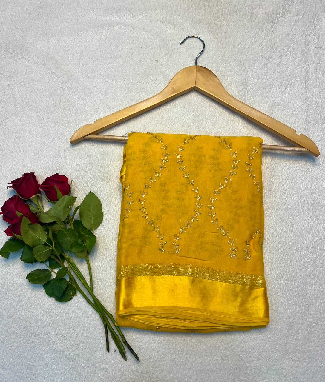 YNF Wholesale Pure Viscos Georgette Sarees  | Surat Manufacturer