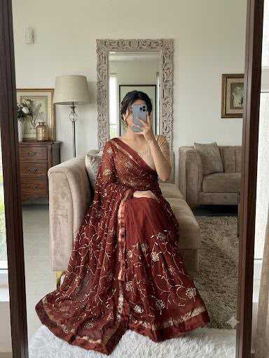 YNF Wholesale Pure Viscos Georgette Sarees  | Surat Manufacturer