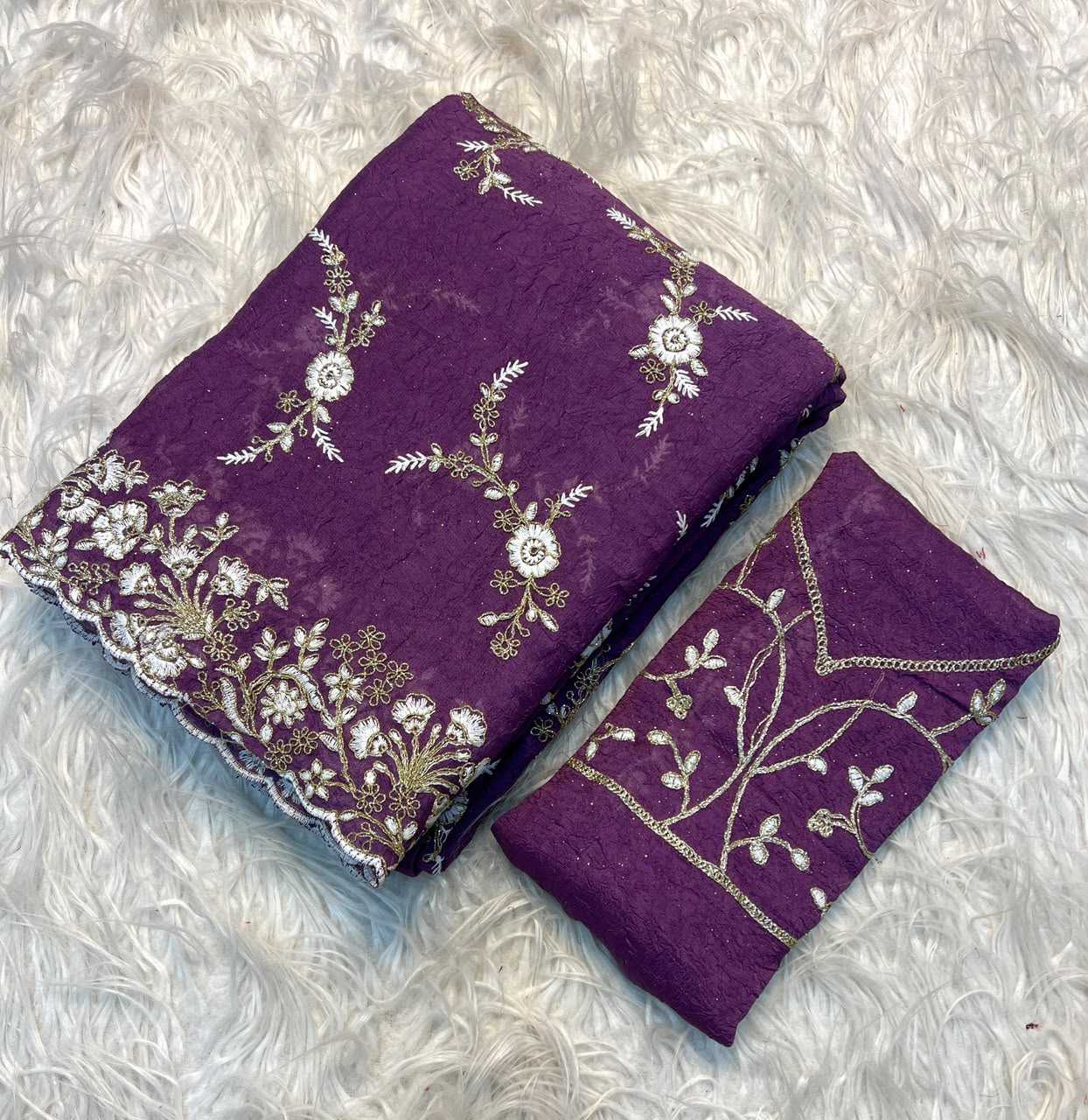 YNF Wholesale Crush Silk Designer Silk Sarees  | Surat Manufacturer