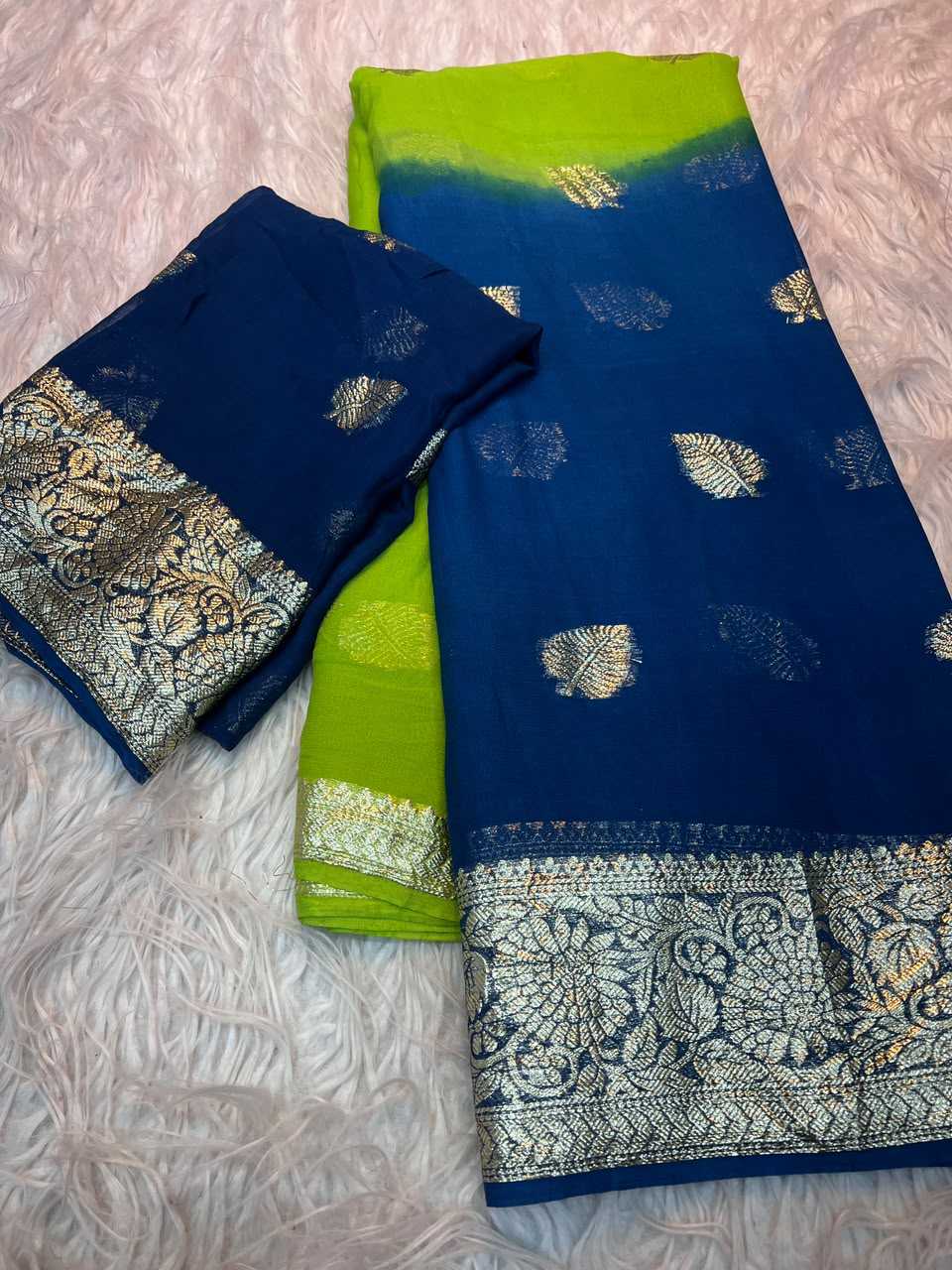 YNF Wholesale Pure Viscos Georgette Sarees  | Surat Manufacturer