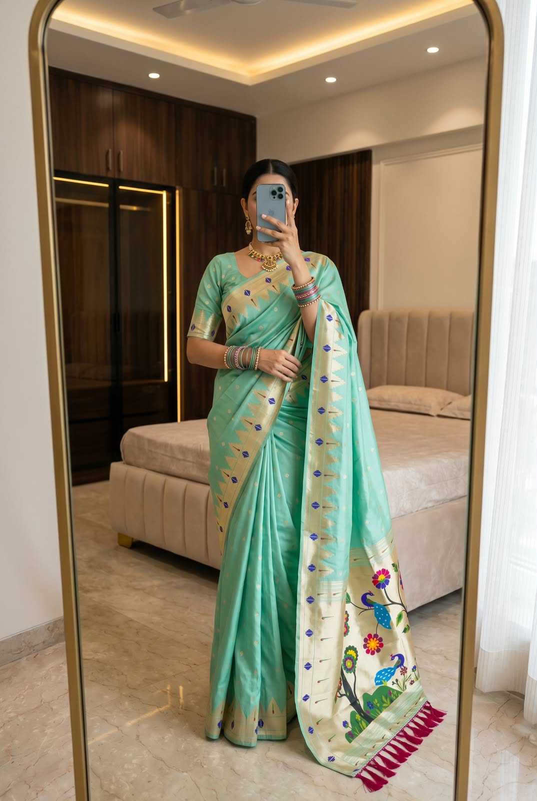 YNF Wholesale Soft Silk Designer Sarees KESH700 Sindoor | Surat Manufacturer