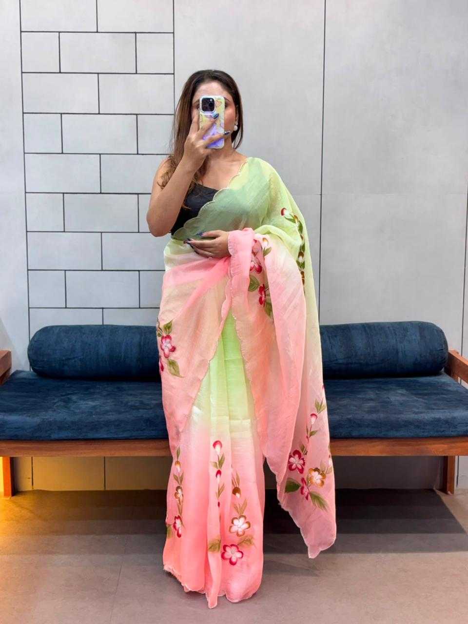 YNF Wholesale Soft Gold Crush Designer Sarees  | Surat Manufacturer