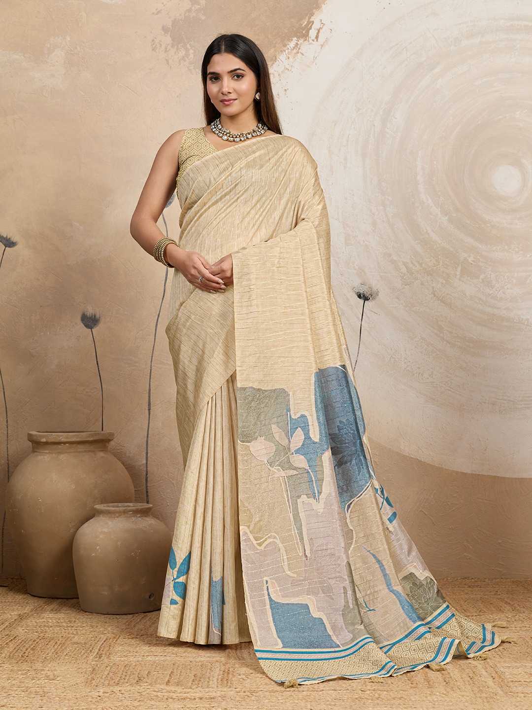 YNF Wholesale Jacquard Floral Sarees  | Surat Manufacturer