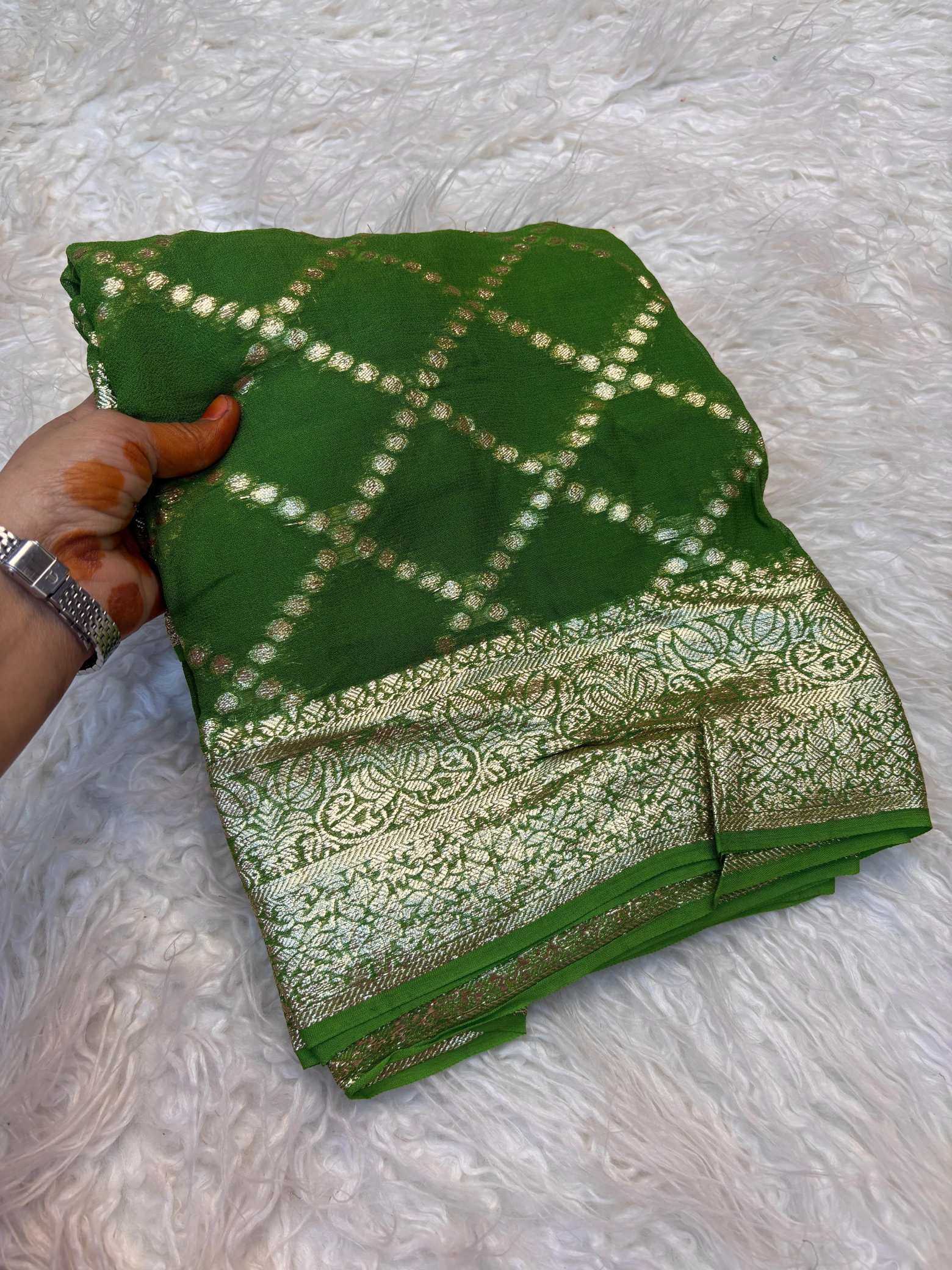 YNF Wholesale Pure Viscos Georgette Sarees  | Surat Manufacturer