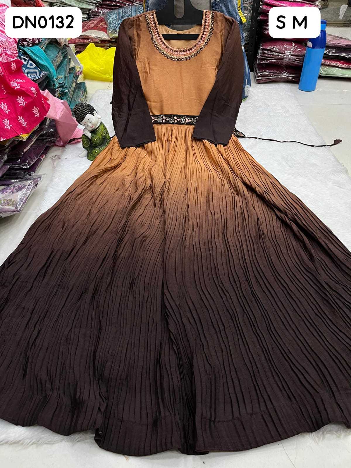 YNF Wholesale Chinon Fancy Gowns  | Surat Manufacturer