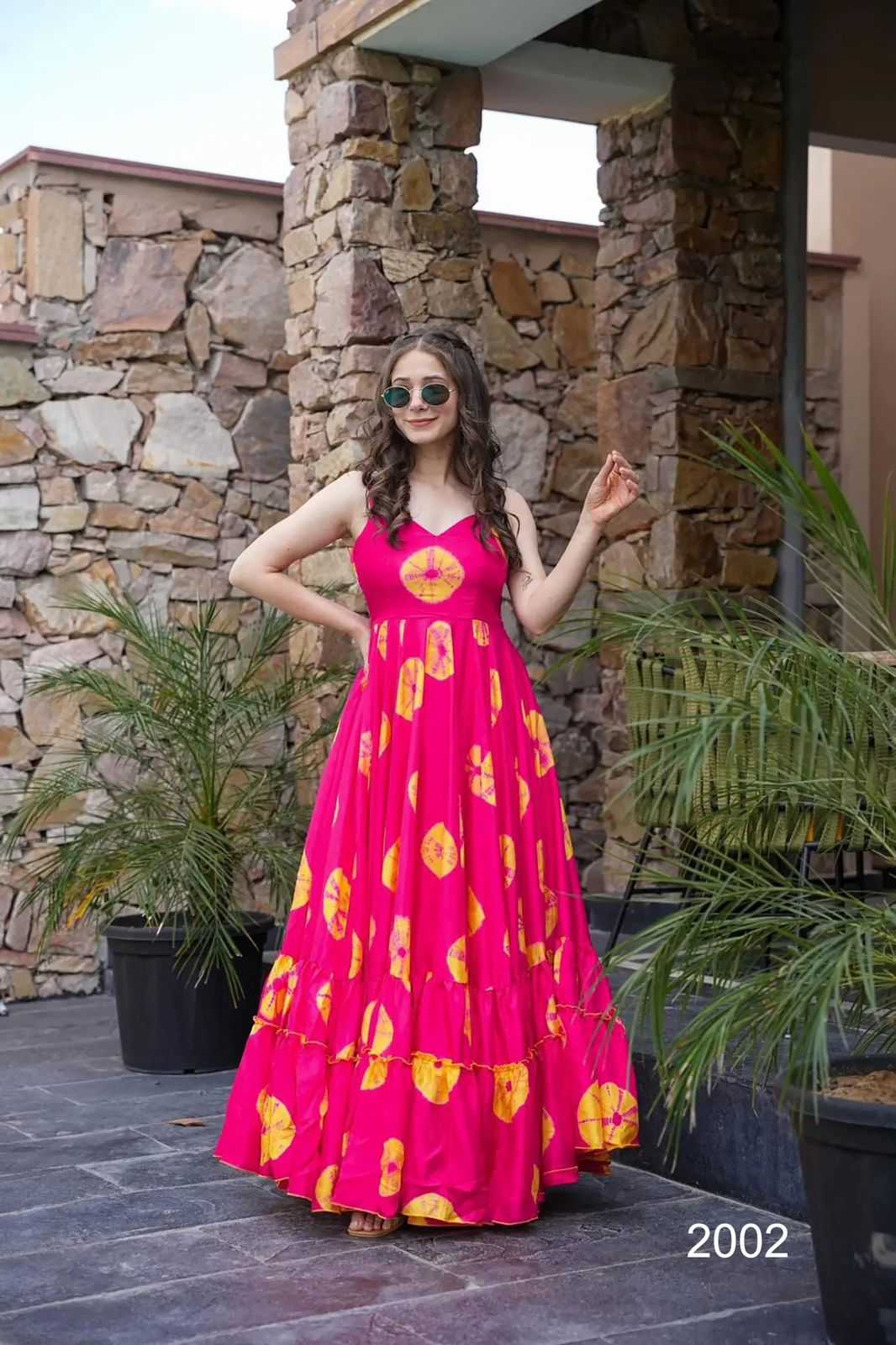 YNF Wholesale Heavy Rayon Printed Gowns KESH744 20 | Surat Manufacturer