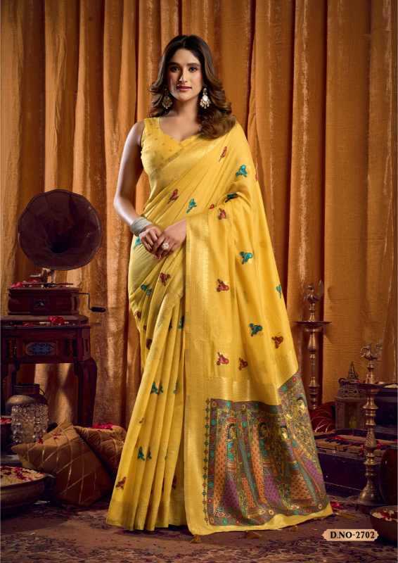 YNF Wholesale Khadi Cotton Jacquard Saree KESH744 SHRUTI | Surat Manufacturer