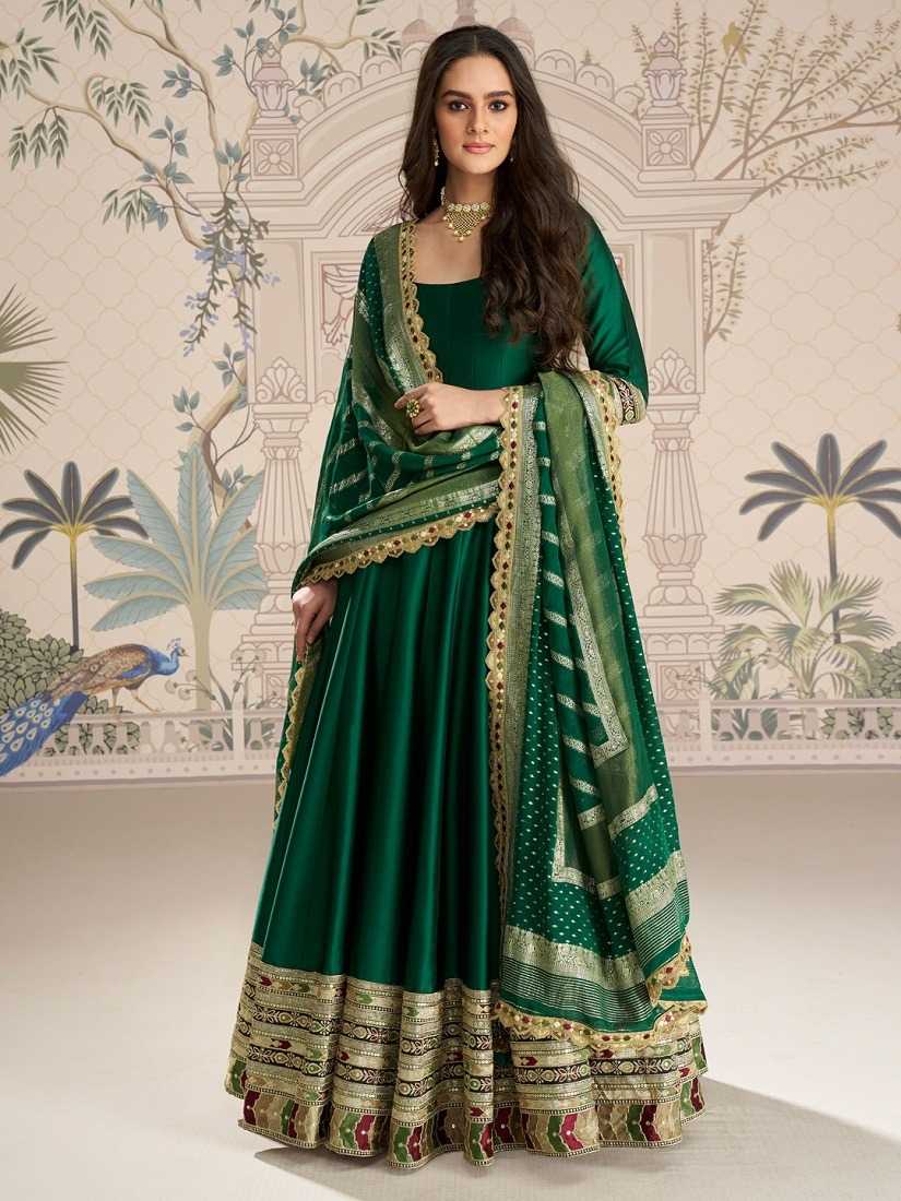 YNF Wholesale Vichitra Silk Embroidery Gowns  | Surat Manufacturer