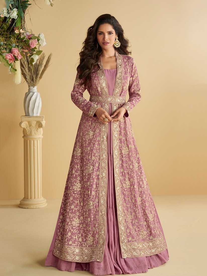 YNF Wholesale Chinon Silk Embroidery Gowns  | Surat Manufacturer