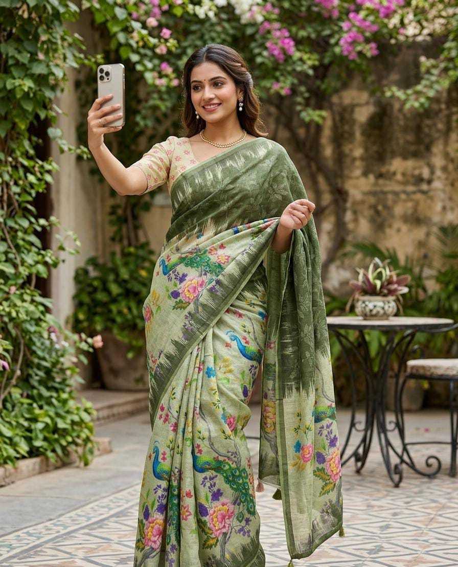 YNF Wholesale Linen Designer Sarees  | Surat Manufacturer