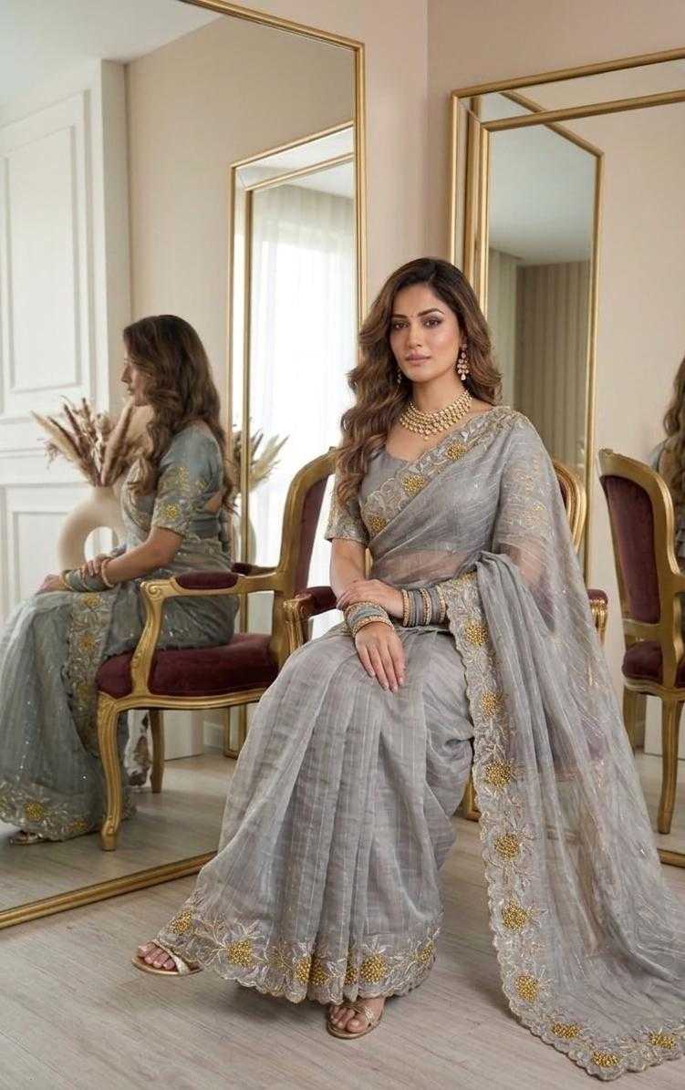 YNF Wholesale Organza Organza Sarees  | Surat Manufacturer