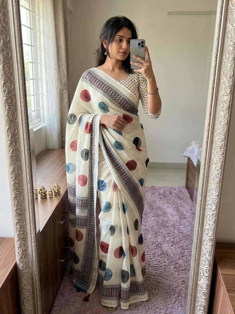 YNF Wholesale Linen Printed Sarees  | Surat Manufacturer