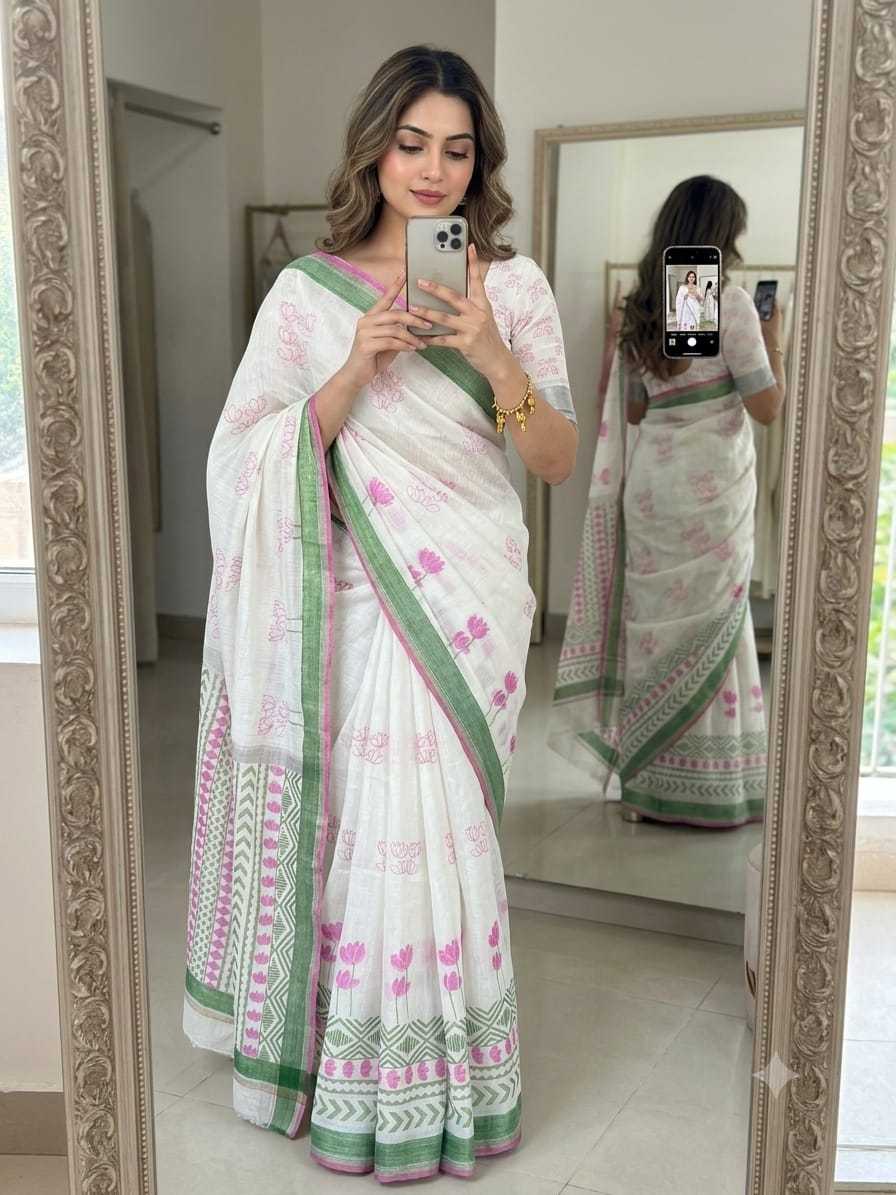 YNF Wholesale Linen Designer Sarees  | Surat Manufacturer
