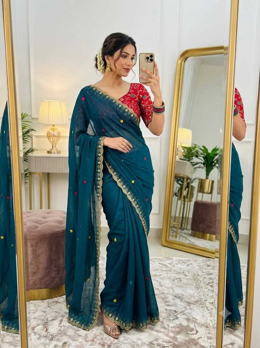 YNF Wholesale Georgette Party Wear Sarees  | Surat Manufacturer