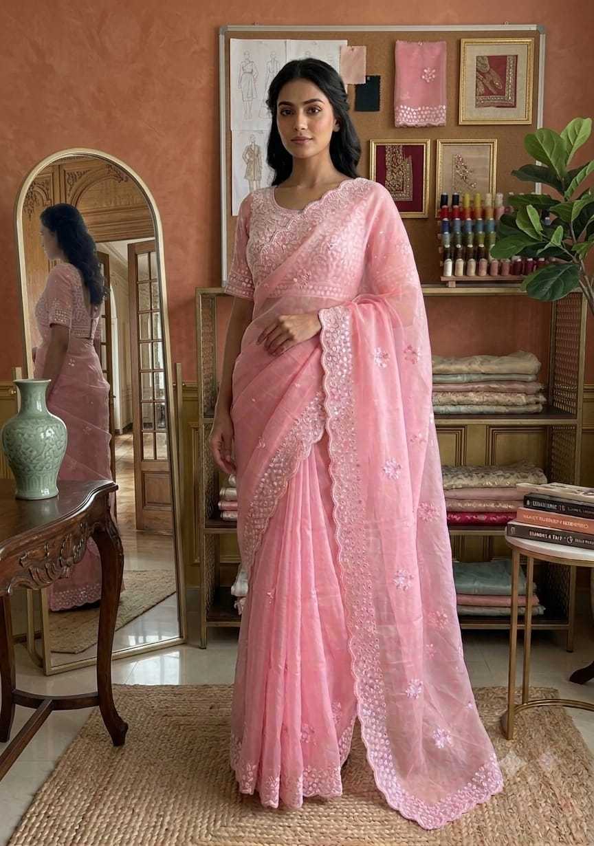 YNF Wholesale Organza Organza Sarees  | Surat Manufacturer