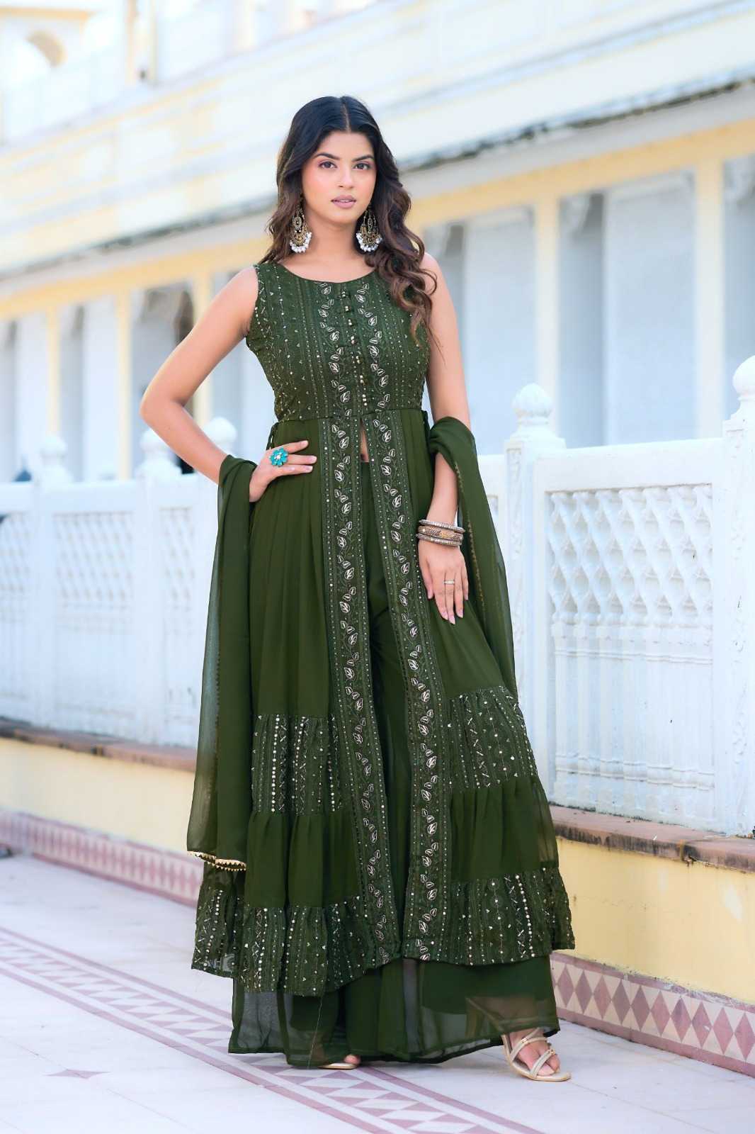 YNF Wholesale Faux Georgette Embroidery Suits  | Surat Manufacturer