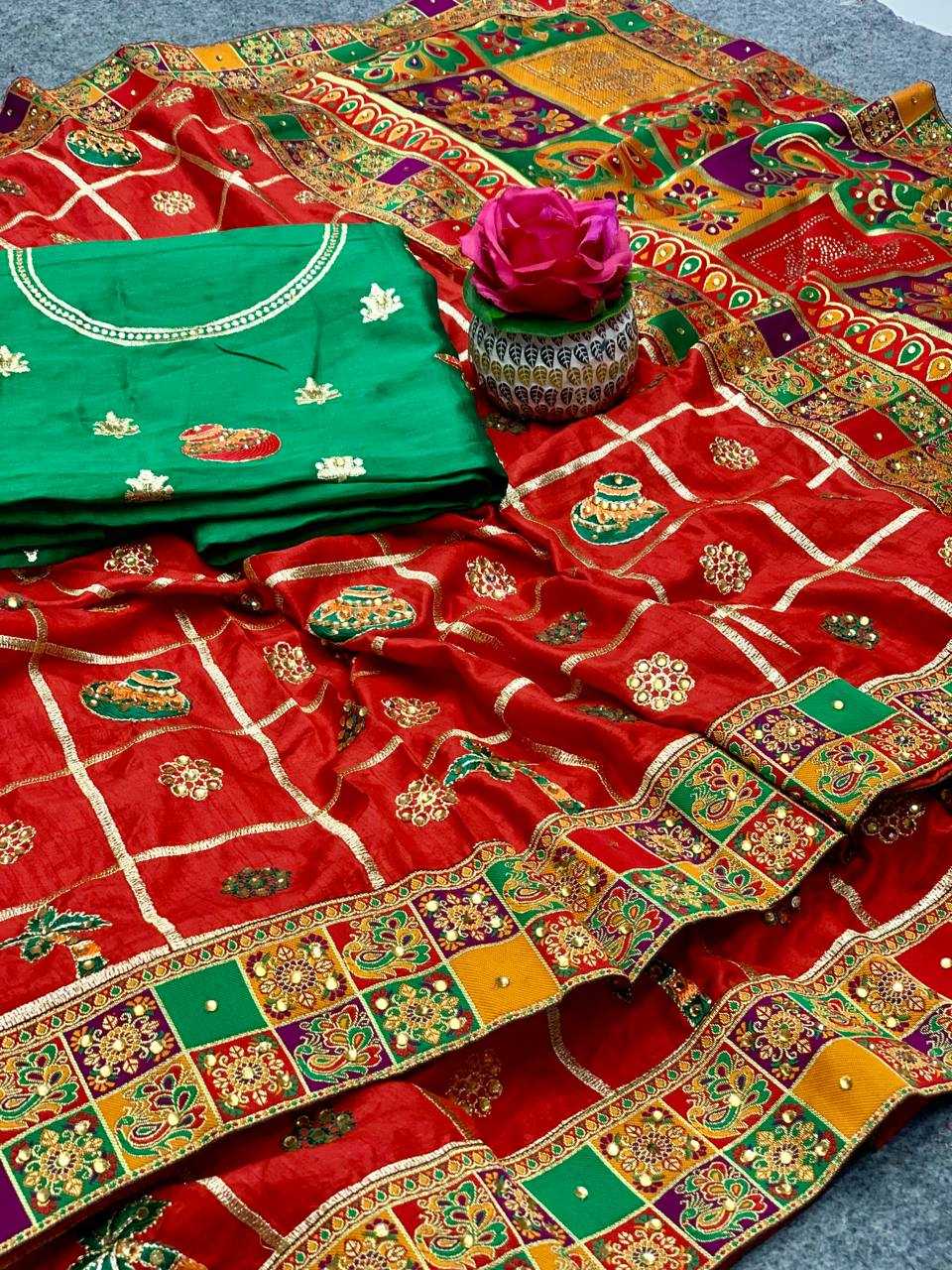 YNF Wholesale Dola Silk Embroidered Sarees  | Surat Manufacturer