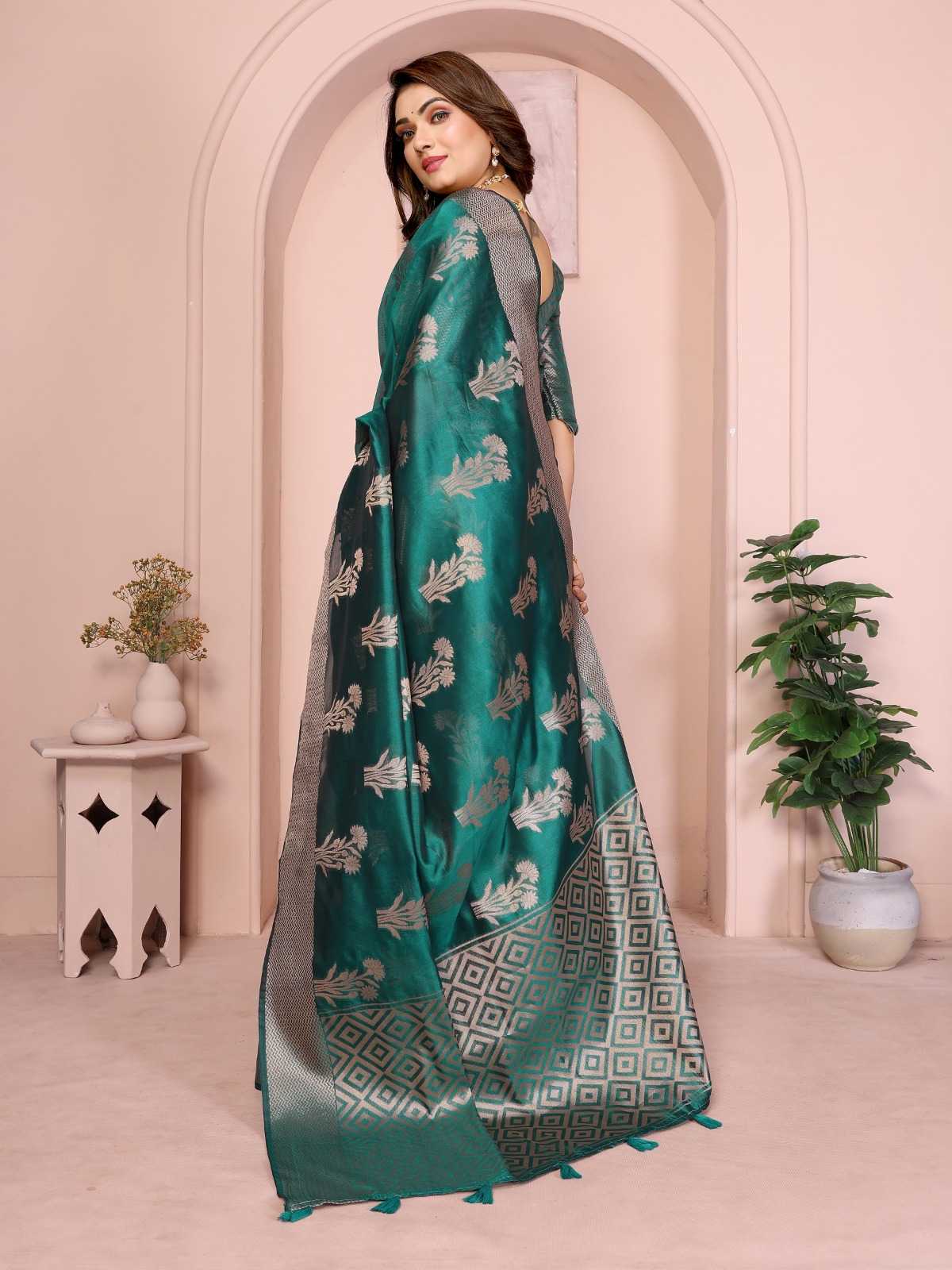 YNF Wholesale Organza Silk Organza Sarees  | Surat Manufacturer