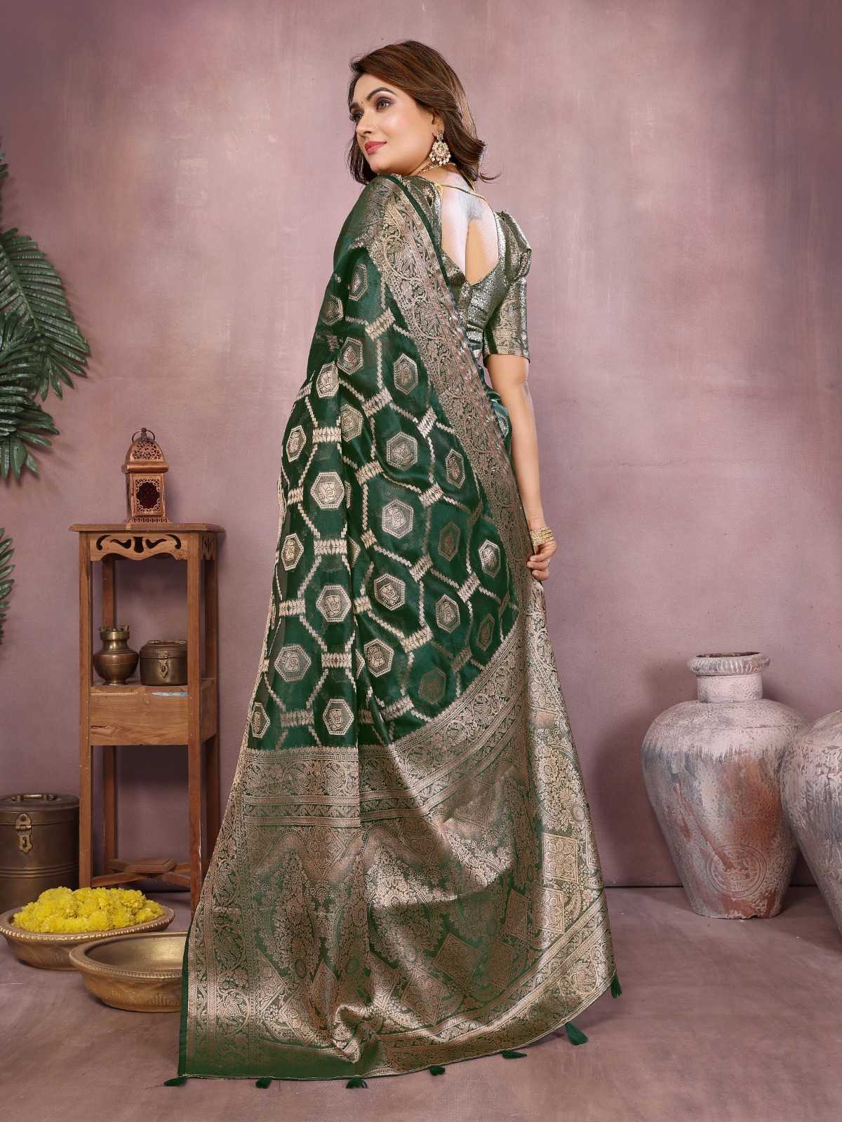 YNF Wholesale Organza Designer Sarees KESH753 ZARIYA | Surat Manufacturer