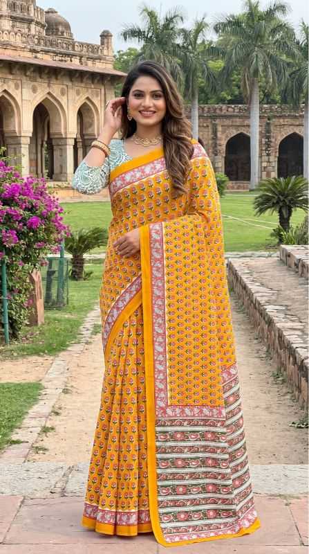 YNF Wholesale Pure Cotton Designer Sarees | Surat Manufacturer