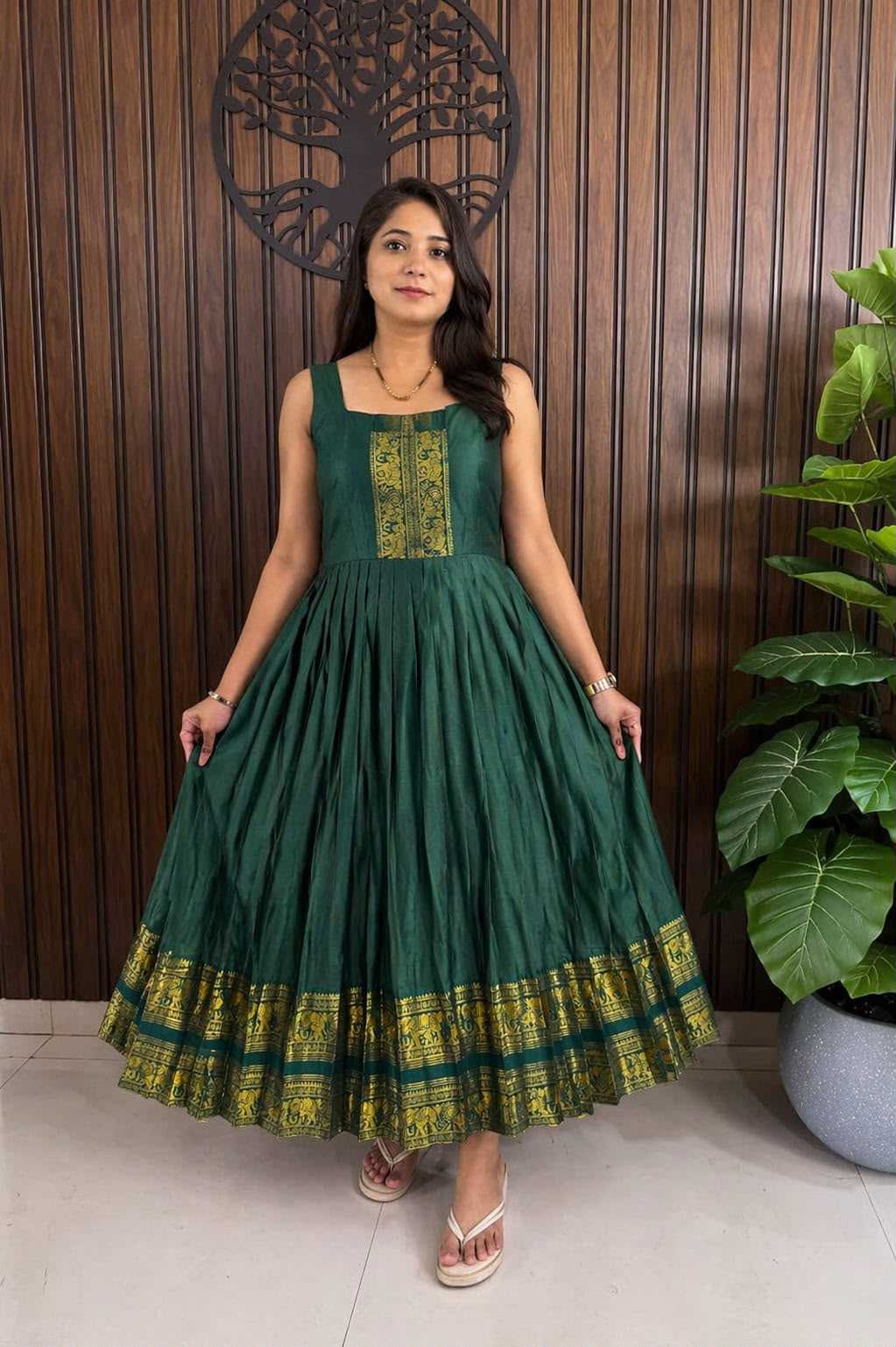 YNF Wholesale Soft Cotton Silk Fancy Gowns  | Surat Manufacturer