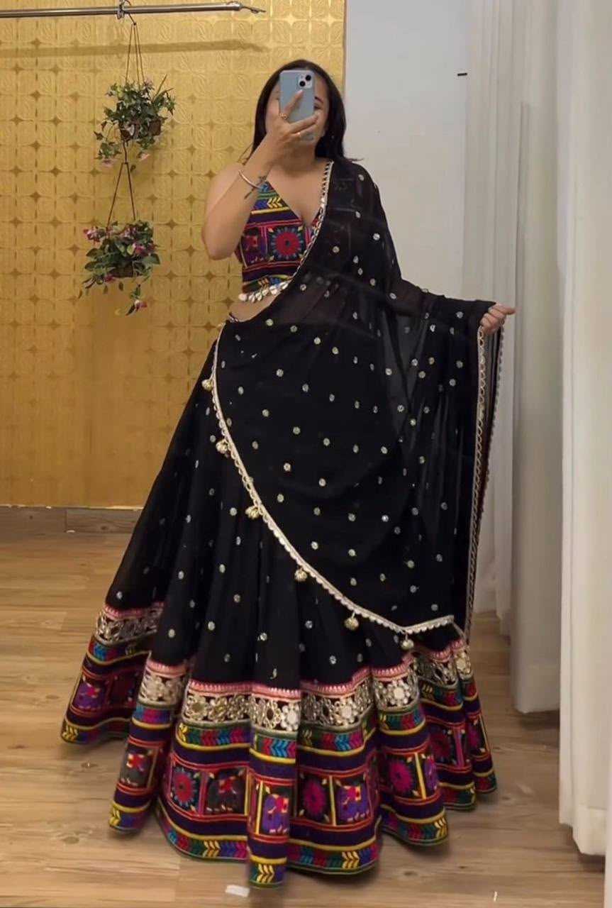 YNF Wholesale Faux Georgette Embroidered Lehenga  | Surat Manufacturer
