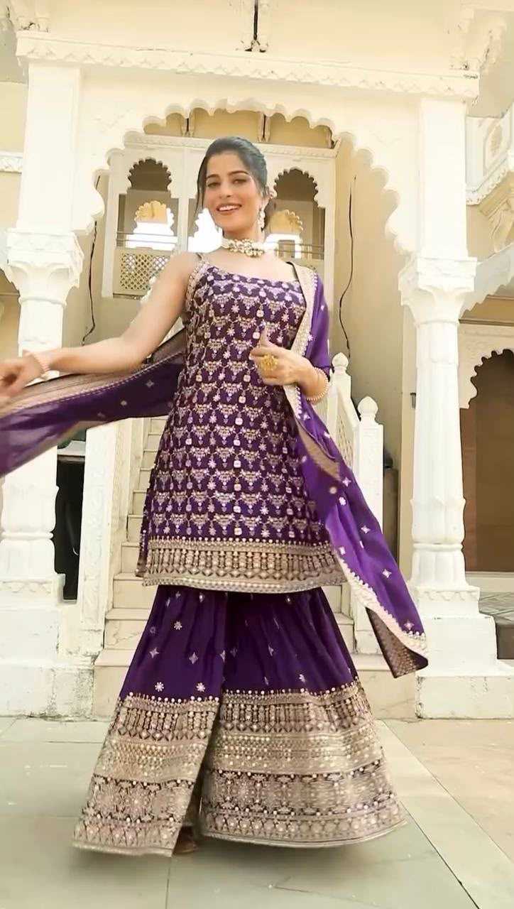 YNF Wholesale Faux Georgette Sharara Salwar Suits RIN162 5892 | Surat Manufacturer