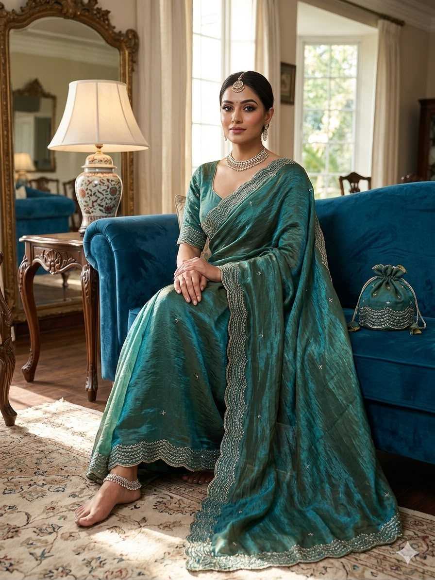 YNF Wholesale Space Silk Party Wear Silk Sarees RIN164 Gitika | Surat Manufacturer
