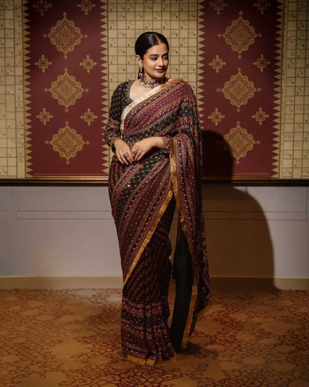 YNF Wholesale Chinon Silk Printed Silk Saree RIN164 Jyotika | Surat Manufacturer