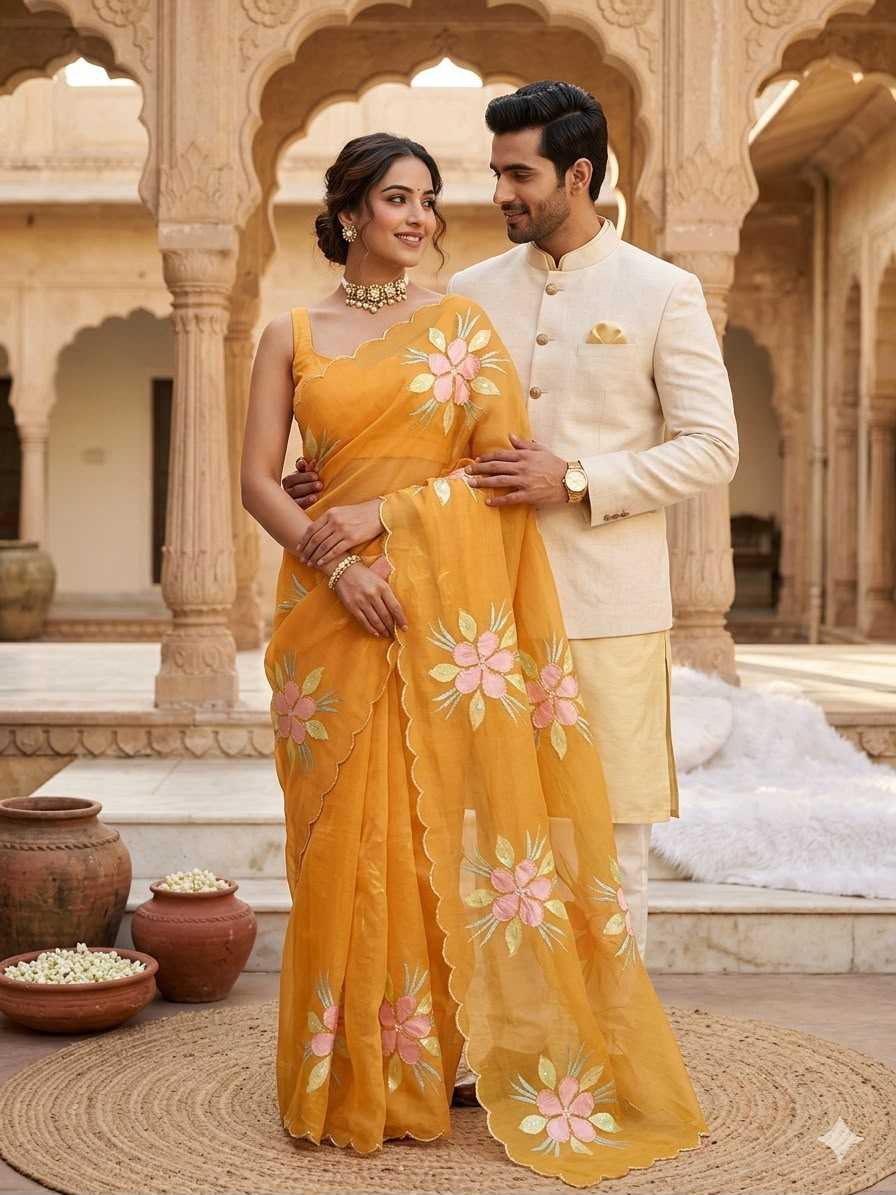 YNF Wholesale Chiffon Printed Silk Saree  | Surat Manufacturer
