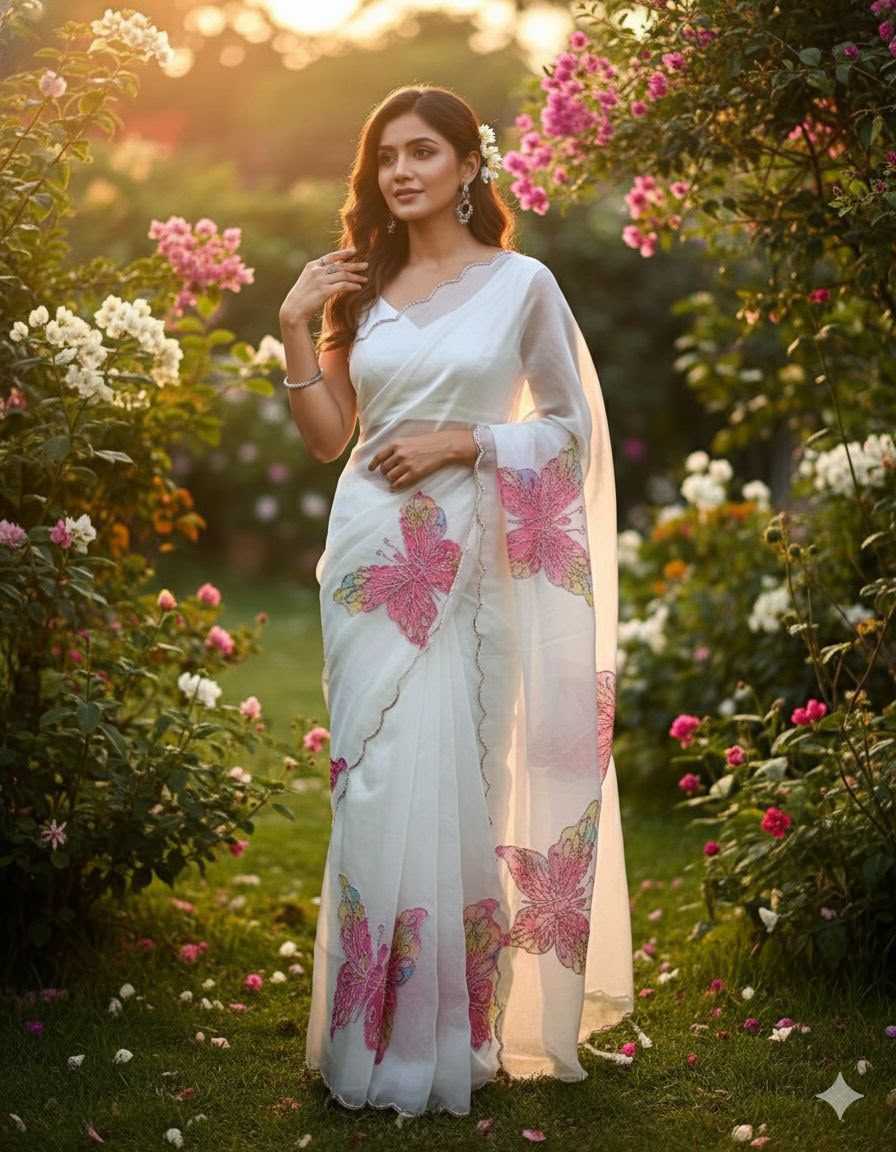 YNF Wholesale Organza Organza Sarees  | Surat Manufacturer