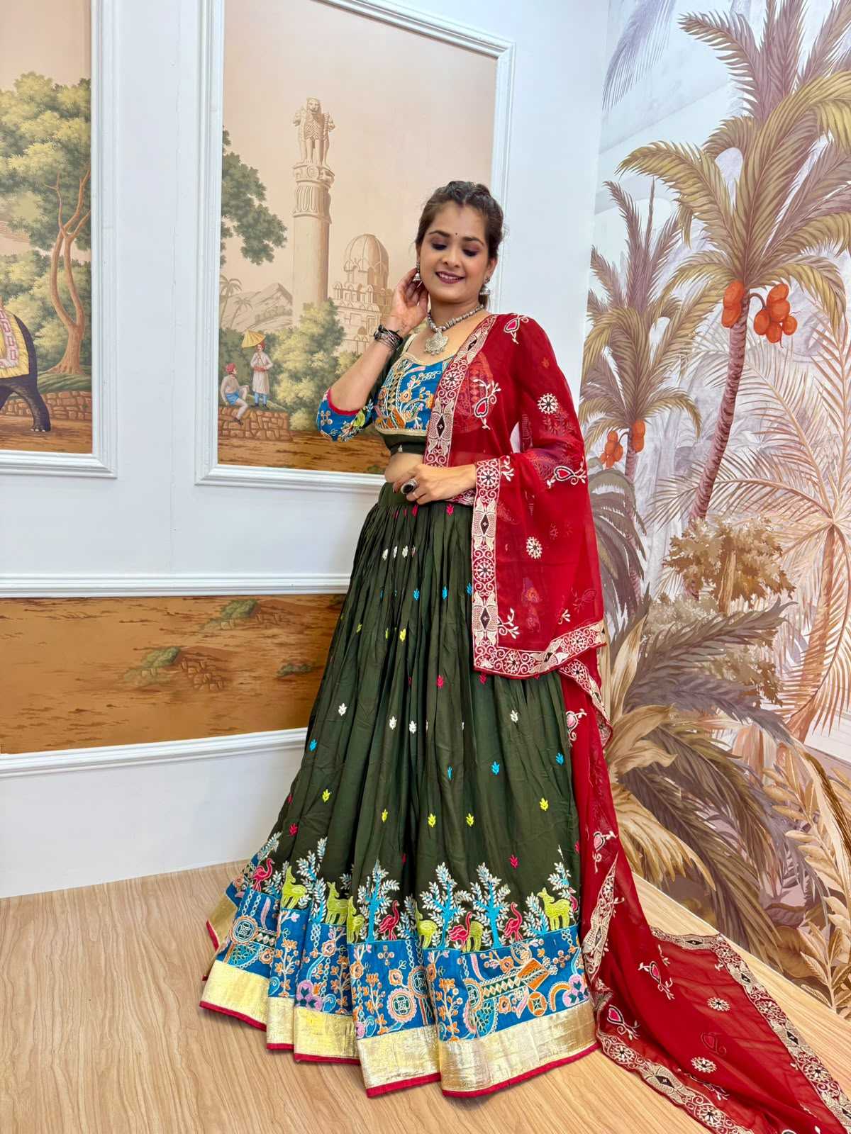 YNF Wholesale Rayon Embroidered Lehenga  | Surat Manufacturer