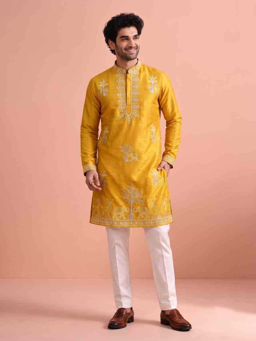 YNF Wholesale Satin Mens Kurta Pyjama  | Surat Manufacturer