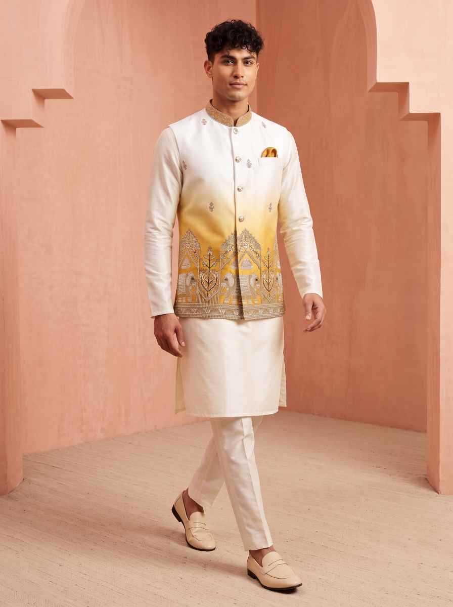 YNF Wholesale Banarasi Soft Silk Mens Kurta Pyjama  | Surat Manufacturer